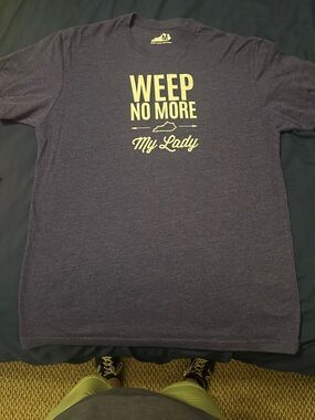 Weep No More My Lady Short-Sleeve Graphic Tee - Dark Blue